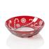 Artel Candy Cane trinket bowl, red