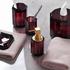 Decor Walther Crystal bathroom accessories, burgundy