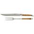 Forge de Laguiole Juniper wood carving knife and fork, satin finish