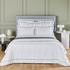 Yves Delorme Athena bed linen, platinum on white