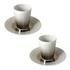 Bernardaud Loop platinum gift set, 2 cups and saucers