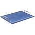 Giobagnara Defile Shagreen decorative tray, with chrome-plated handles, cobalt blue - Picture1