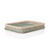 Pigment Orsay tray, leather & rattan, mint
