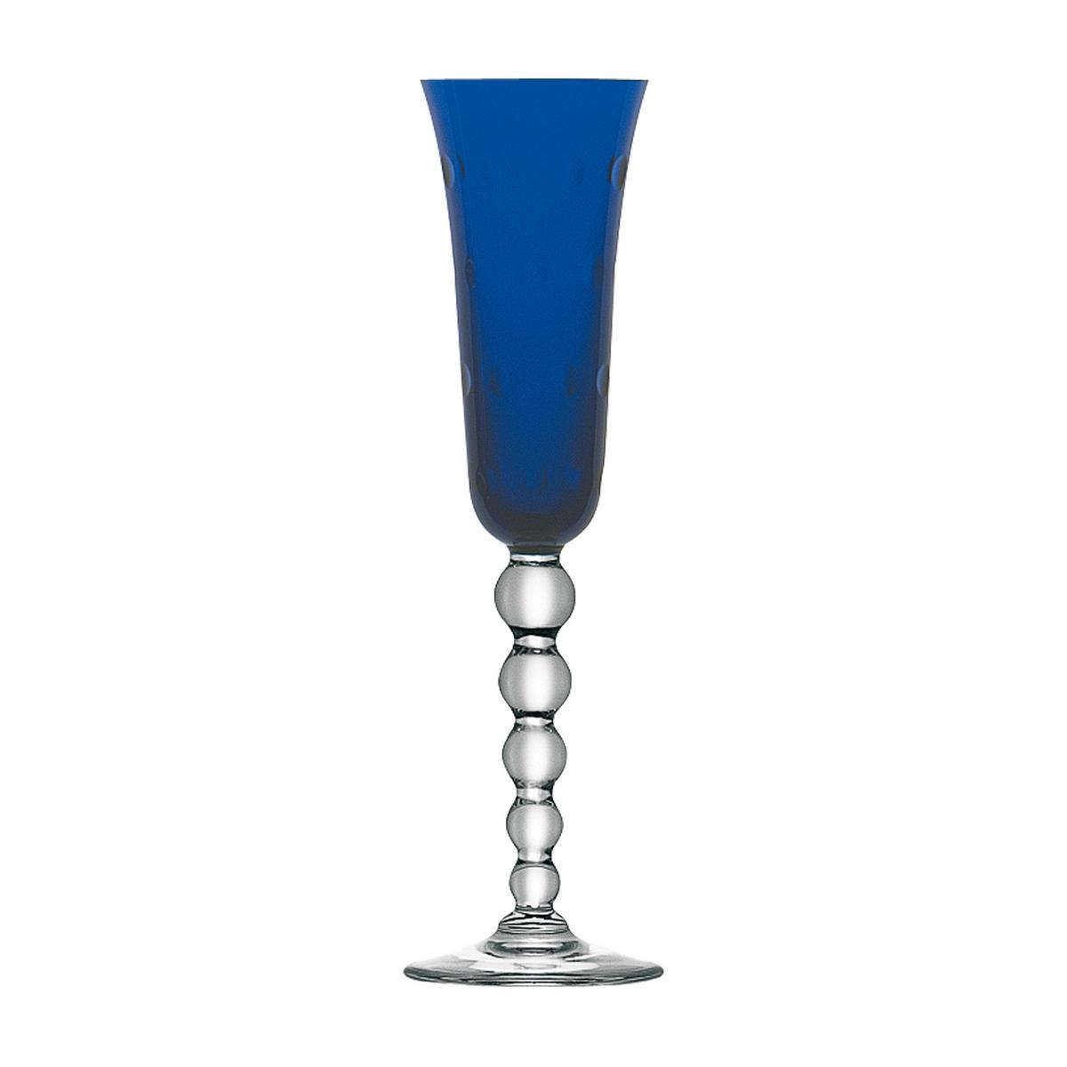 SaintLouis Bubbles Champagne flute, dark blue