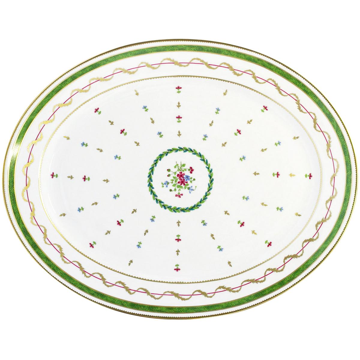 Haviland Vieux Paris Vert oval platter, large