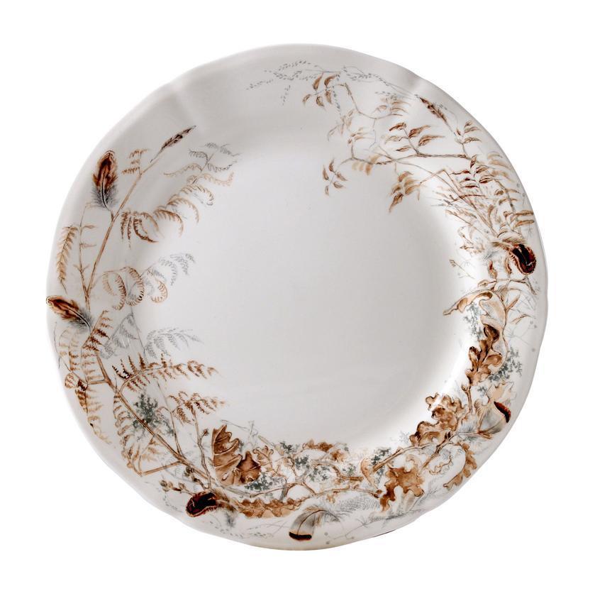 Gien Sologne dessert plates Feuillage, set of 4