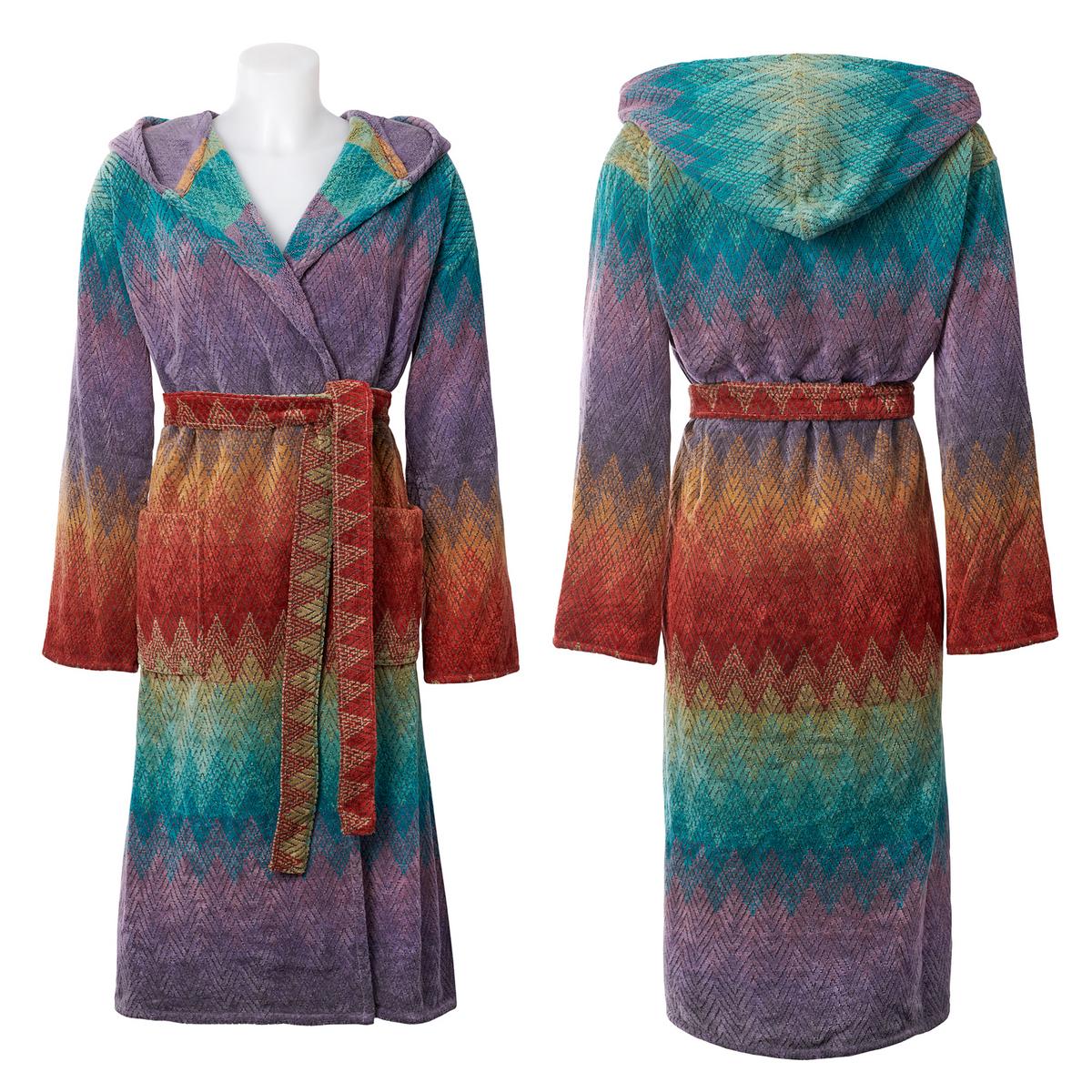 Missoni Home Yaco hooded bathrobe, colour 159, size S artedona.