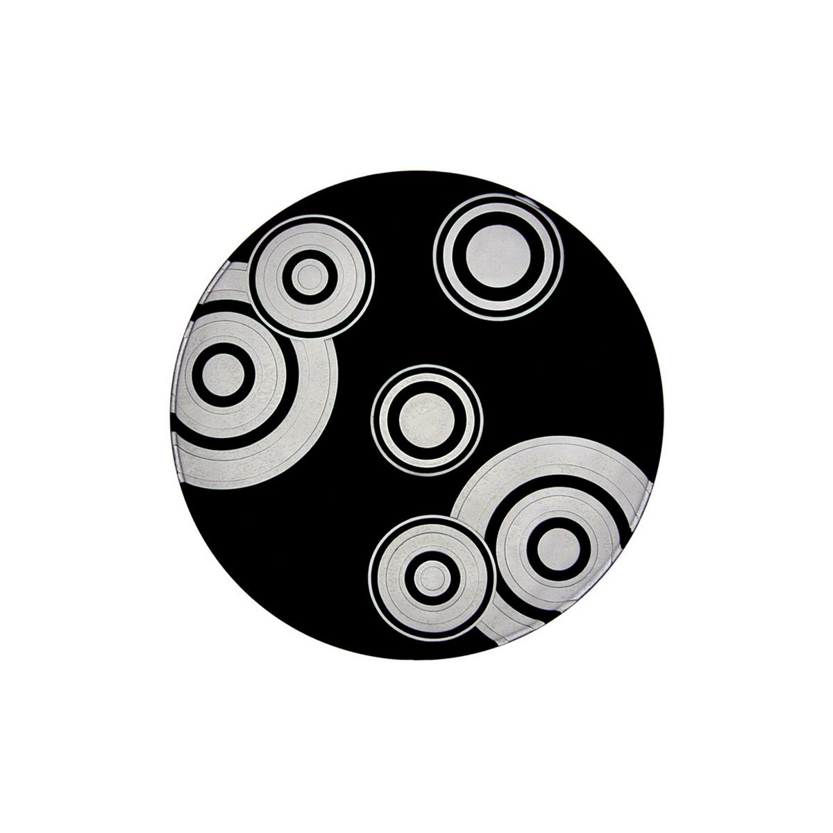 Artel Saturn crystal glass bread & butter plate, black artedona.