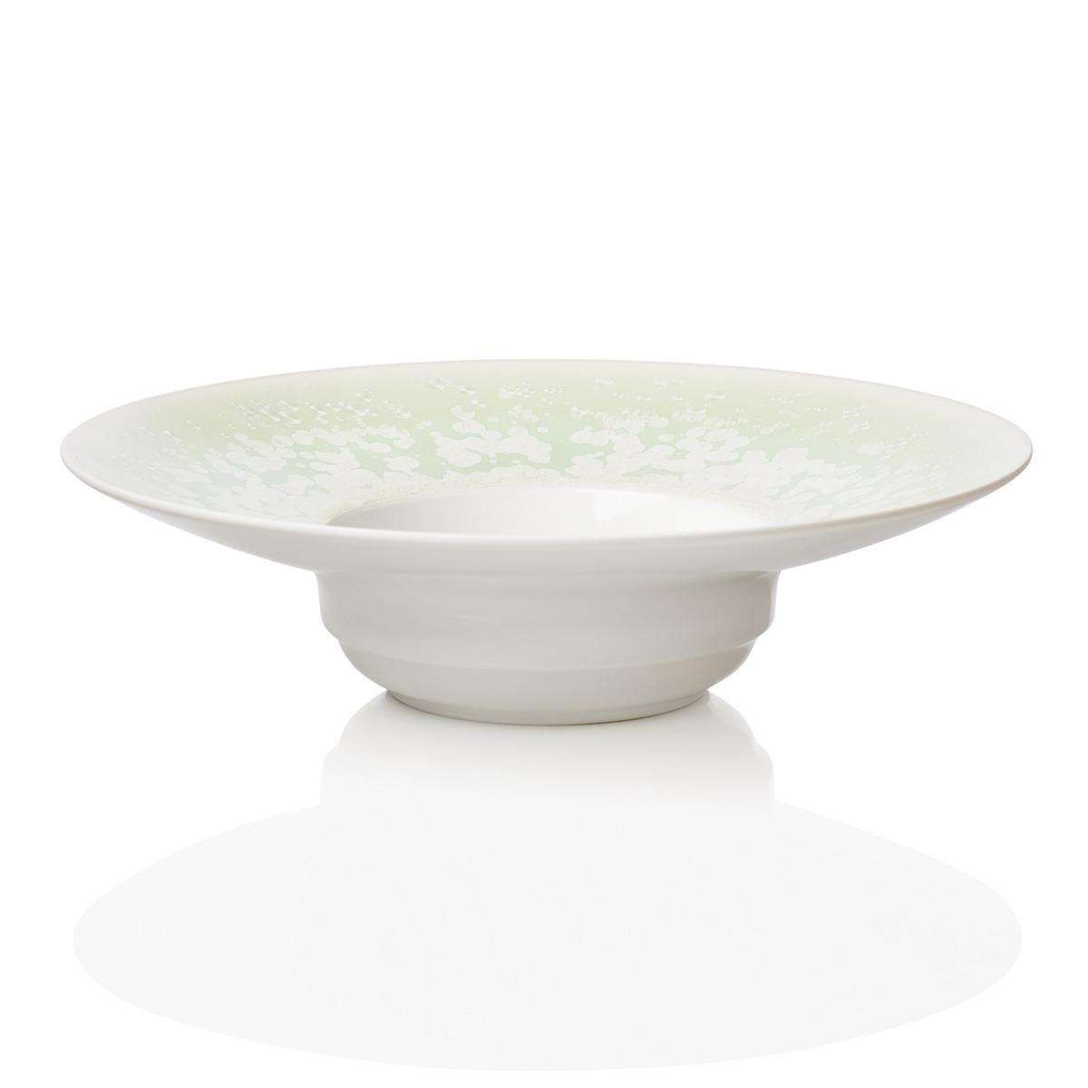 Jaune de Chrome Song Amande deep plate with rim, large artedona.