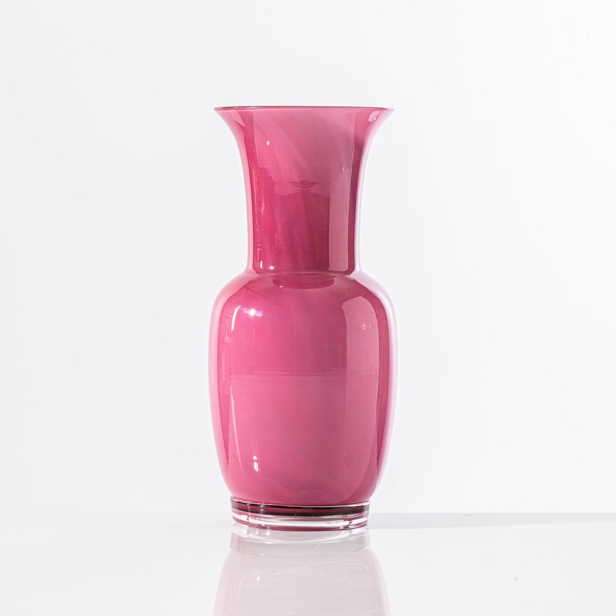 Venini Opalino vase, h 30 cm, magenta artedona.