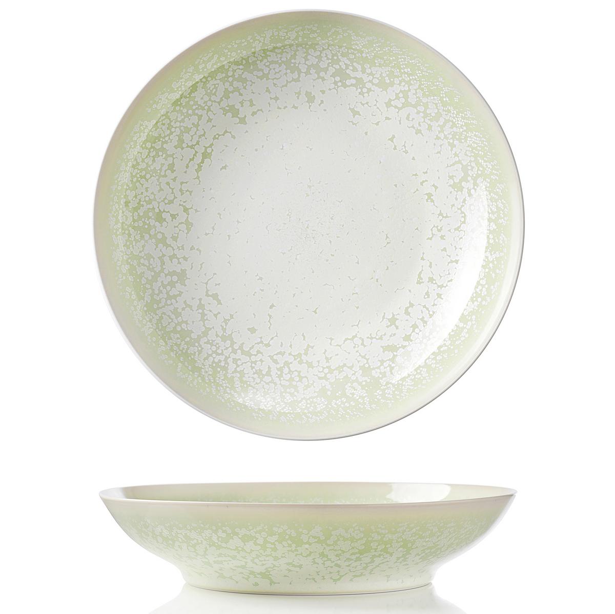 Jaune de Chrome Song Amande deep round platter artedona.