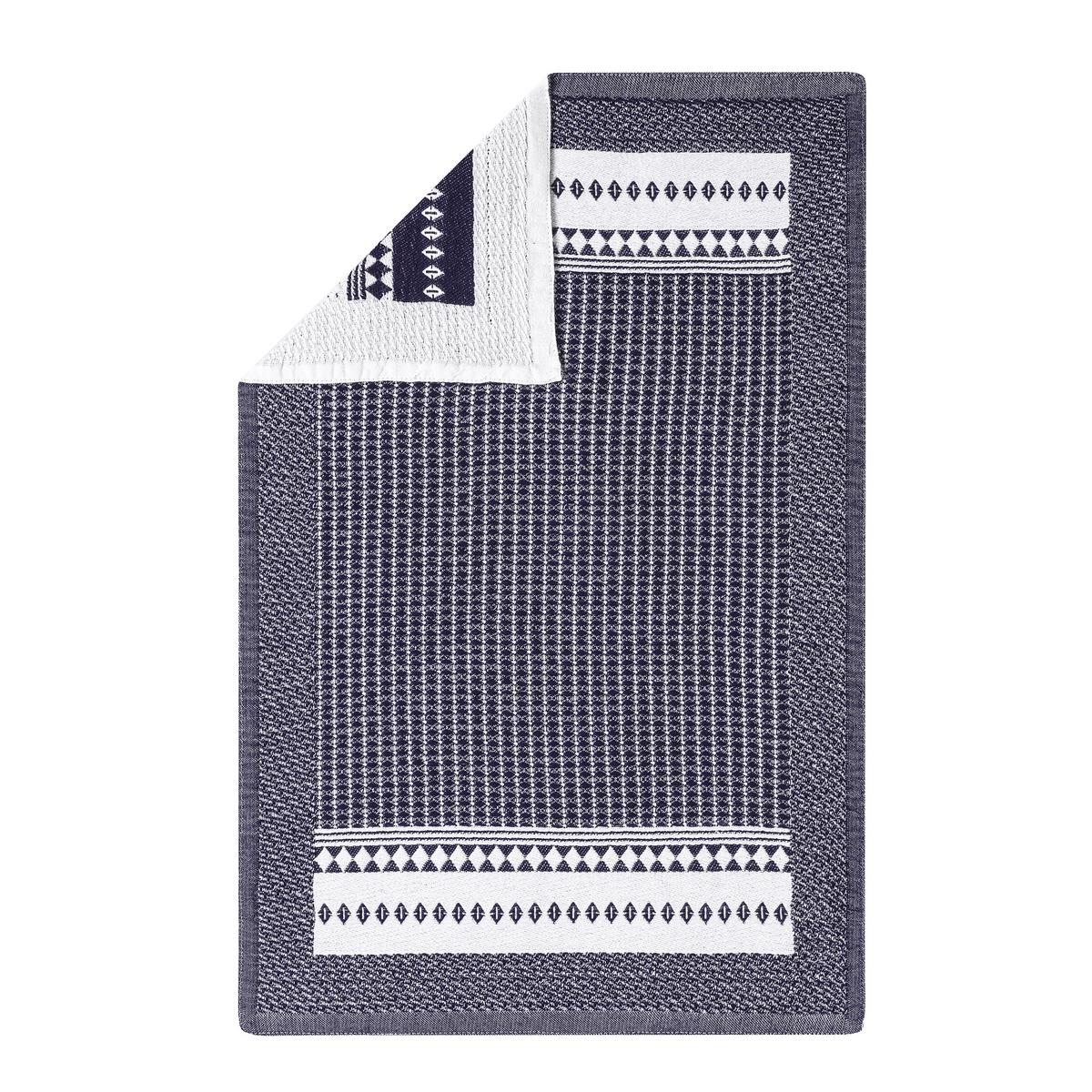 Le Jacquard Francais Bath Club guest towel, blue/white artedona.