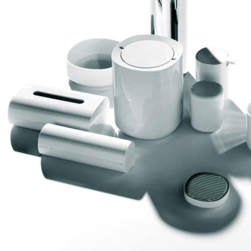 ALESSI Birillo コットンパッドディスペンサー ホワイト Birillo: Cotton pad dispenser by Piero Lissoni | Alessi