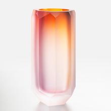 Moser Aura vase, carnelian/rose/amethyst