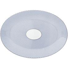Raynaud Trésor Bleu oval platter, large, honeycomb pattern