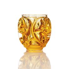 Lalique Tourbillons vase, h 13 cm, amber