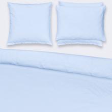 Christian Fischbacher Satin bed linen, sky blue