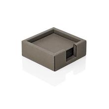 Giobagnara Quadratische Glasuntersetzer Tao, schlamm, 6er-Set