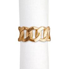 L'Objet Cuban Link napkin rings, set of 4