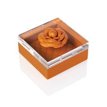 Riviere Fiori leather box, orange