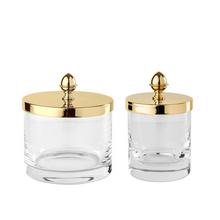 Cristal et Bronze Cristallin jars, gold