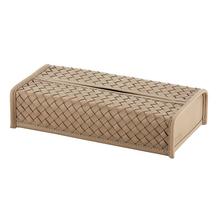 Riviere Milano tissue-box cover, rectangular, taupe