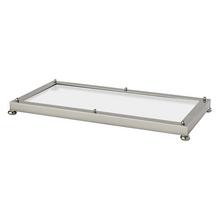 Cristal et Bronze Satin tray, chrome