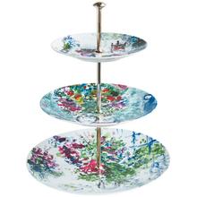 Bernardaud Les Bouquets de Fleurs three tier cake stand