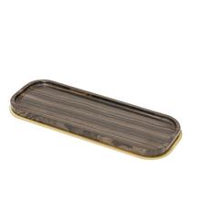Giobagnara Positano slim tray, brass & Eramosa Brown, long