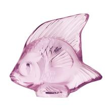 Lalique Small Fish sculpture, pink
