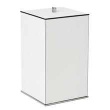 Giobagnara Firenze waste paper basket, chrome, white