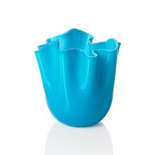 Venini Fazzoletti Opalino vases, light blue