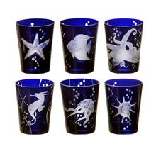 Artel Becher Sea Life, dunkelblau, 6er-Set mit 6 Dekoren