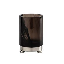 Cristal et Bronze Zahnputzbecher Obsidienne, Chrom