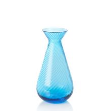 Venini Gemme Rigadin vase, h 15,5 cm, light blue
