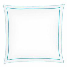 Christian Fischbacher Bettwäsche Satin Premium, weiß / cyan