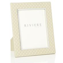 Riviere Lederrahmen Vanity elfenbein, Fotomaß 18 x 24 cm