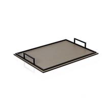 Giobagnara Defile rectangular tray, bronze handles, small, mud