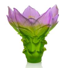Daum Jardin de Lotus vase, h 35,5 cm