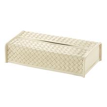 Riviere Milano tissue-box cover, rectangular, ivory