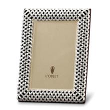 L'Objet Braid picture frame, platinum, picture size 13 x 18 cm (5'' x 7'')