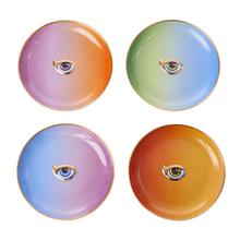 L'Objet Lito set of 4 cocktail plates, 4 colours