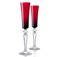 Baccarat Champagnerflöten Mille Nuits Flutissimo, rot, 2er-Set