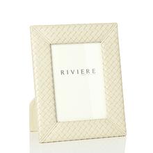Riviere Milano leather frame, ivory, photo size 13 x 18 cm (5'' x 7'')