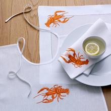 Eri Textiles Leinentischwäsche Flusskrebse