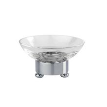 Cristal et Bronze Seifenschale Cristallin, rund, Chrom