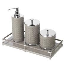 Riviere Milano bathroom accessories, chrome/grey