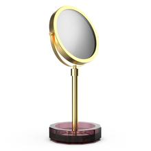 Decor Walther Crystal cosmetic mirror, burgundy/gold matt