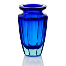 Moser Vase Eternity, H 20 cm, beryl/blau