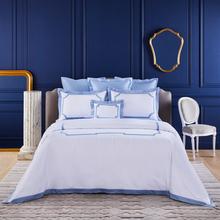Yves Delorme Haussman bed linen, pastel blue